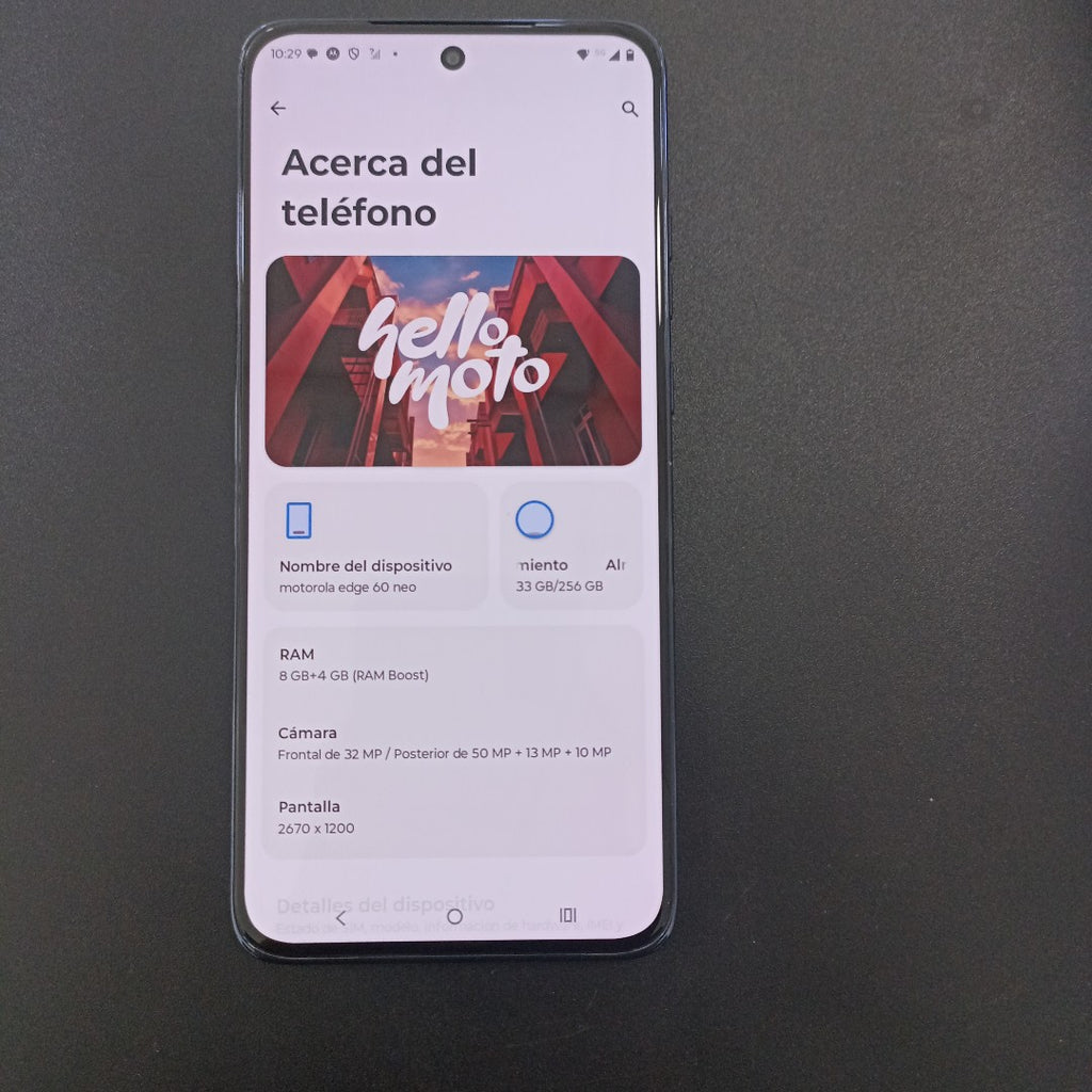 CELULAR MOTOROLA EGDE 60 NEO XT2509-1 (2025) 256 GB 12 GB RAM (SEMINUEVO)