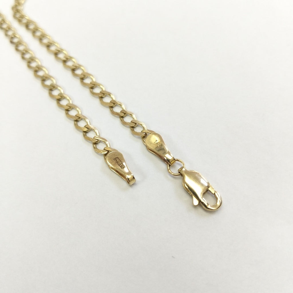 PULSERA TEJIDO BARBADA 14K 21 CM 3.8 GR (NUEVO)
