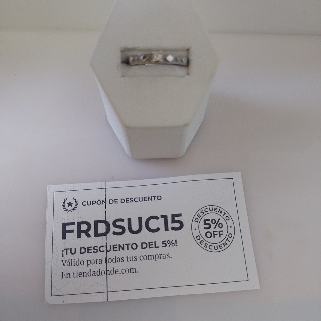 SOLITARIO ORO,ORO PLATINO 14 K 3,00 GRMS (SEMINUEVO)