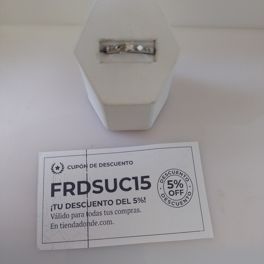 SOLITARIO ORO,ORO PLATINO 14 K 3,00 GRMS (SEMINUEVO)