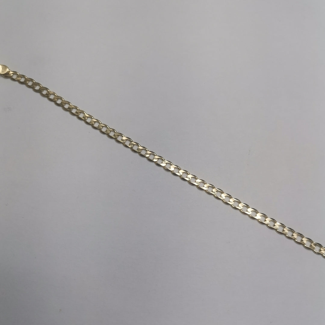 PULSERA TEJIDO BARBADA 14K 18 CM 3.2 GR (NUEVO)