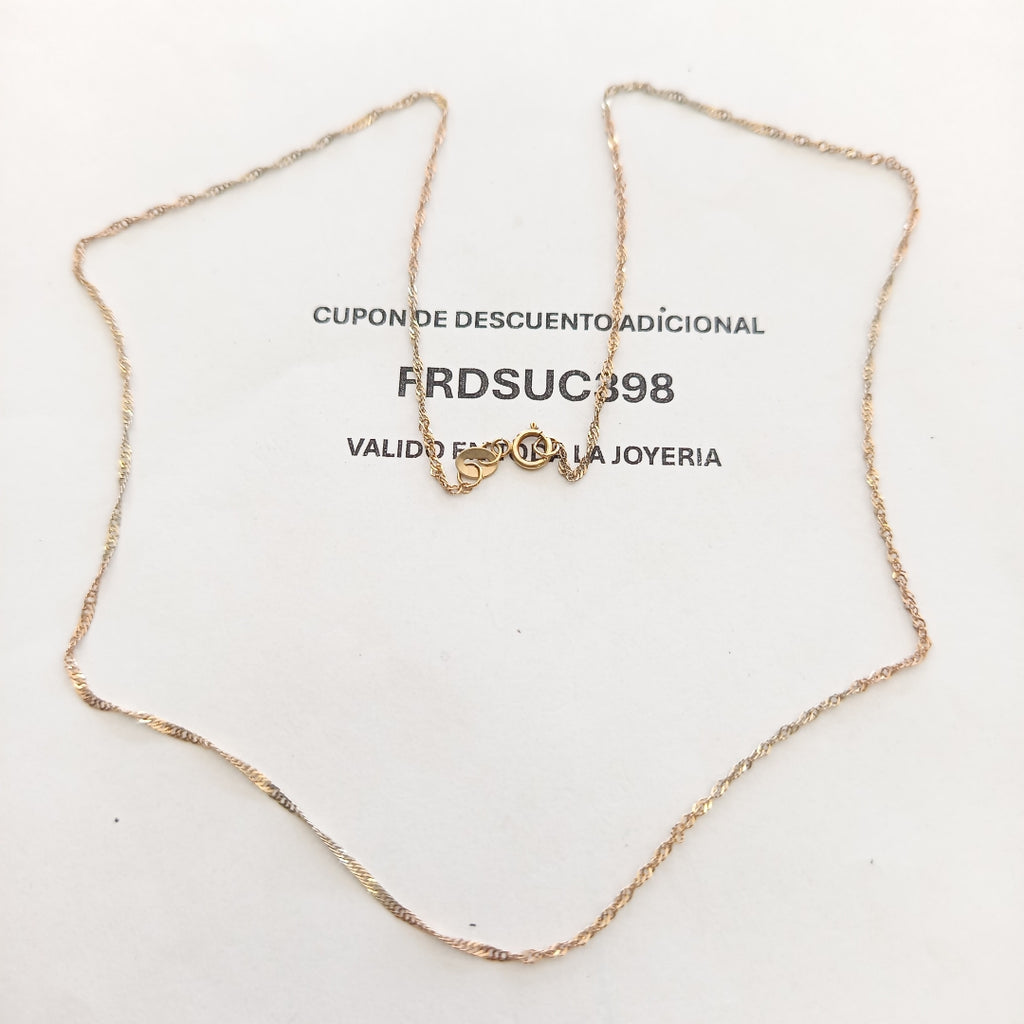 CADENA ORO,ORO COMBINADO 10 K 1,40 GRMS (SEMINUEVO)