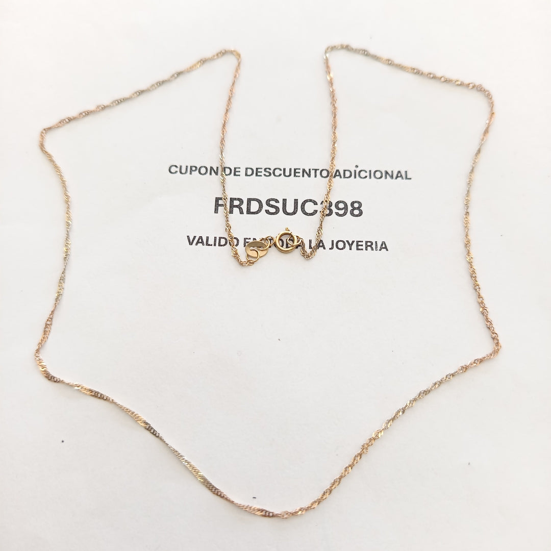 CADENA ORO,ORO COMBINADO 10 K 1,40 GRMS (SEMINUEVO)