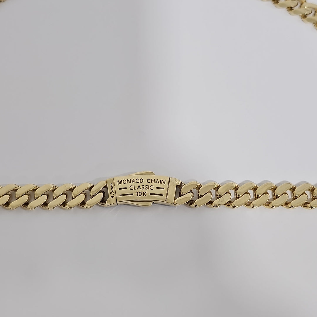 CADENA MONACO ORO 10K 31 (NUEVO)