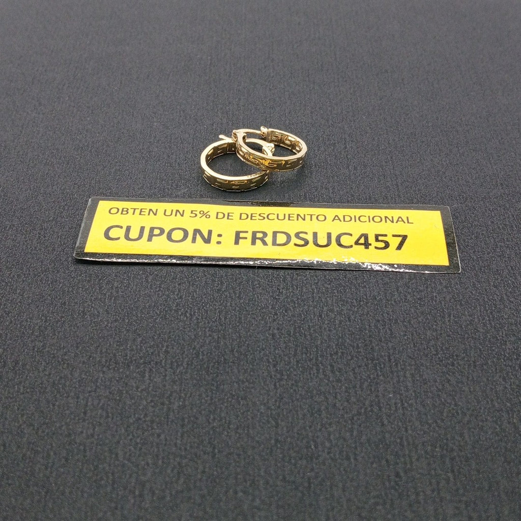 ARETES ARRACADAS FIG GRECAS 14K 1.8 GR (NUEVO)
