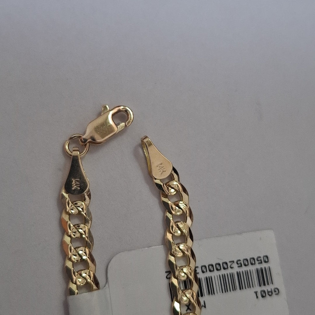 PULSERA BARBADA 14K 21 CM 7.5 GR (NUEVO)