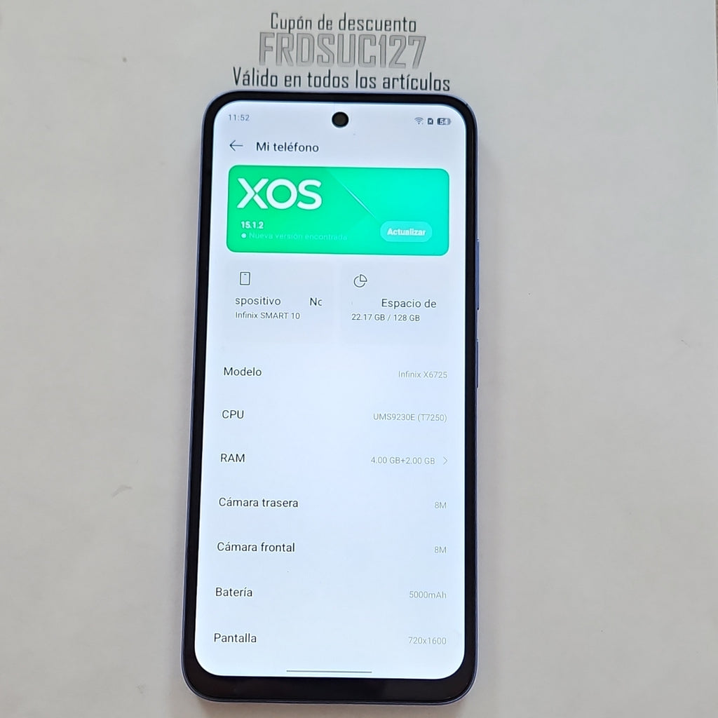CELULAR OTRAS MARCAS OTROS MODELOS 128 GB 4 GB RAM (SEMINUEVO)