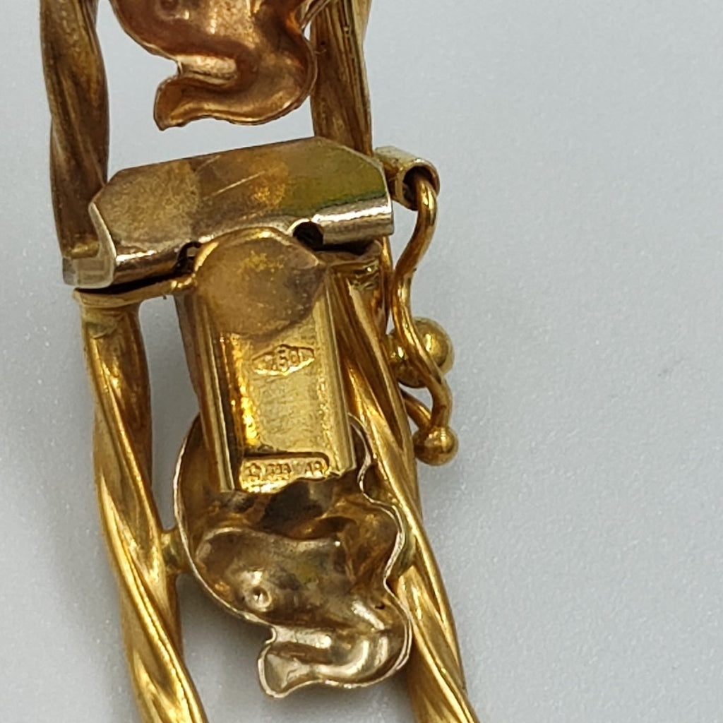 PULSERA RIGIDA ORO,ORO COMBINADO 18 K 12,90 GRMS (SEMINUEVO)