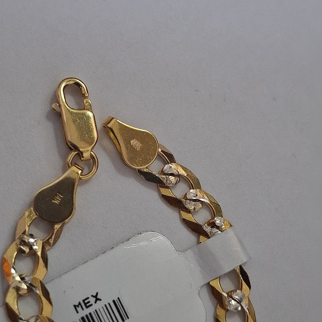 PULSERA BARBADA 14K 21 CM 6.2 GR (NUEVO)