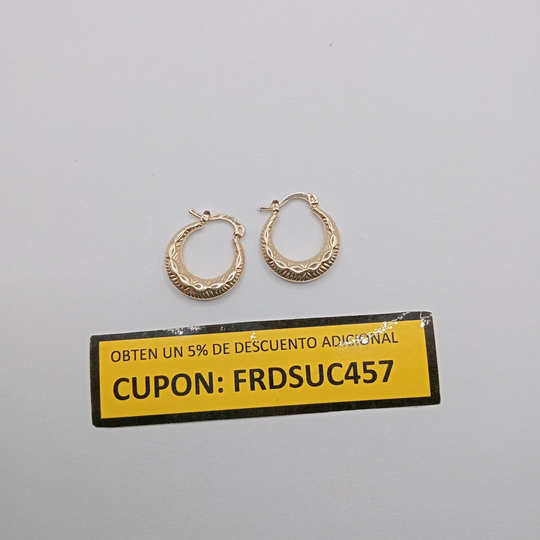 ARETES ARRACADAS HUECAS 14K 1.7 GR (NUEVO)