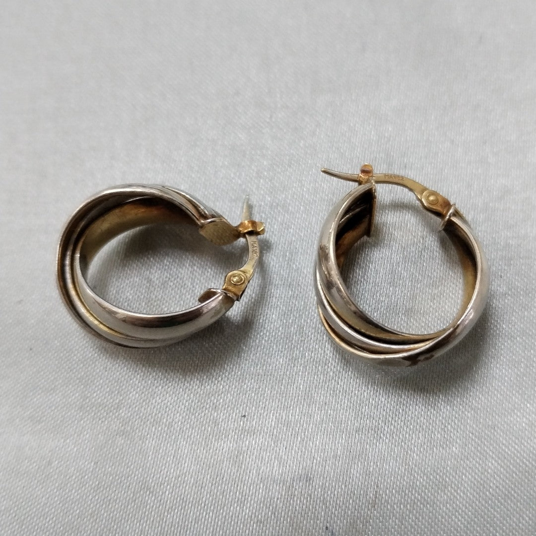 ARRACADAS PAR ORO,ORO BLANCO 10 K 2,50 GRMS (SEMINUEVO)