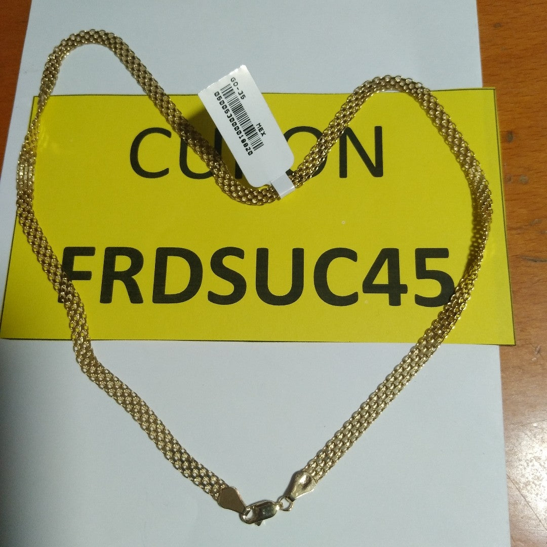 CADENA ESPECIAL 14K 50 CM 11.6 GR (NUEVO)