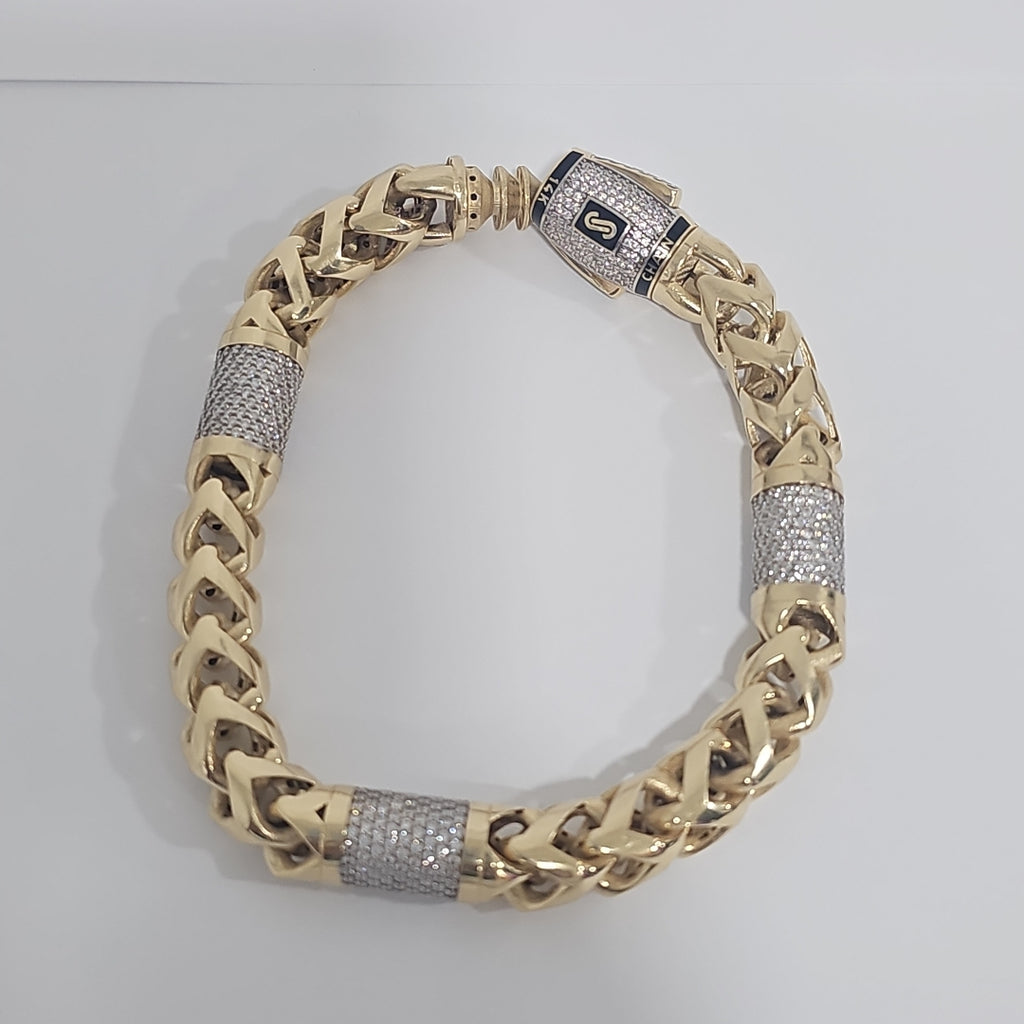 PULSERA CABALLERO MONACO ORO 14K 35.3 (NUEVO)