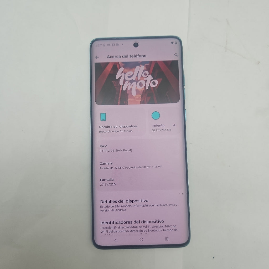 CELULAR MOTOROLA EDGE 60 FUSION XT2503-1 (2025) 256 GB 8 GB RAM (SEMINUEVO)