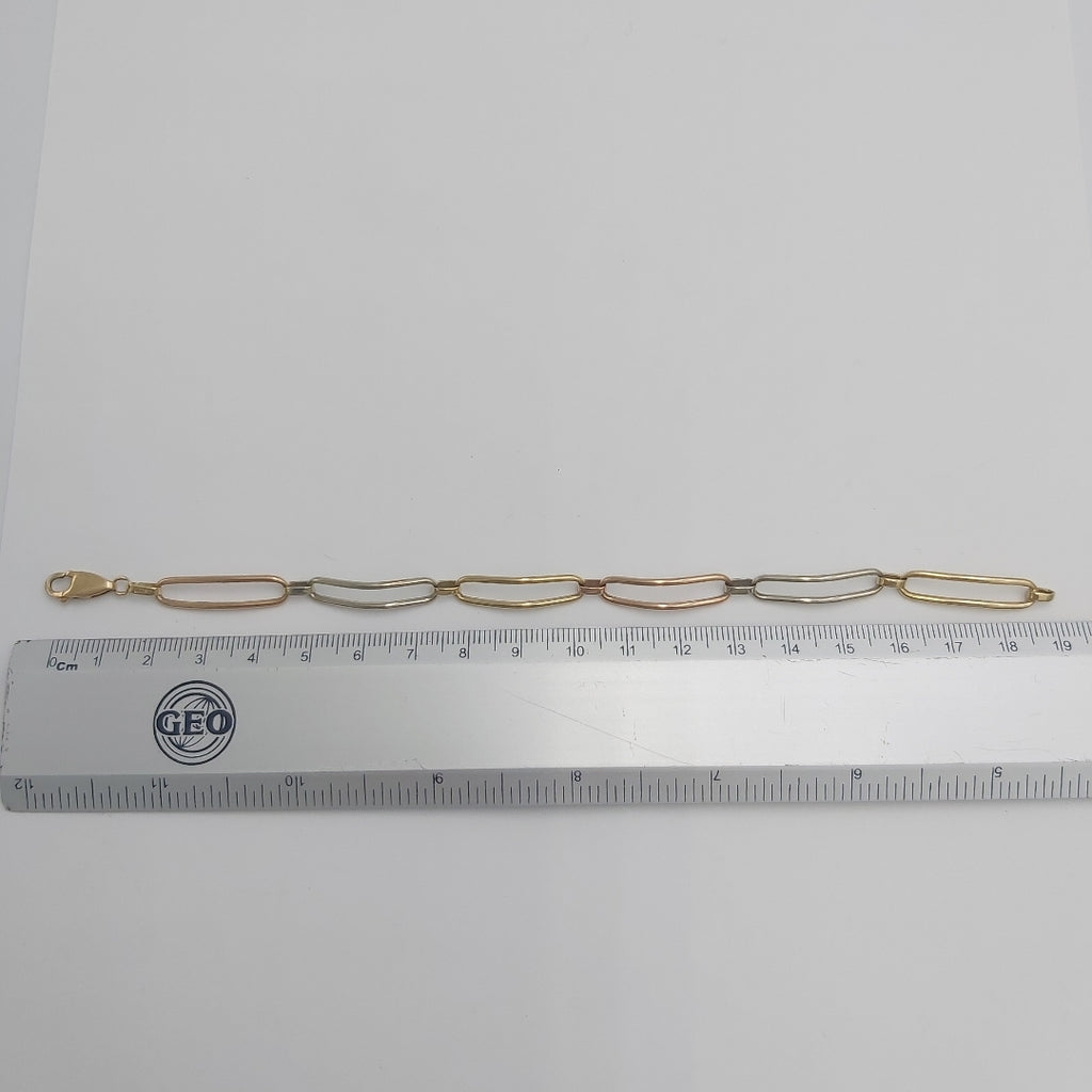 PULSERA ORO COMBINADO 14 K 6.1 GRMS (SEMINUEVO)