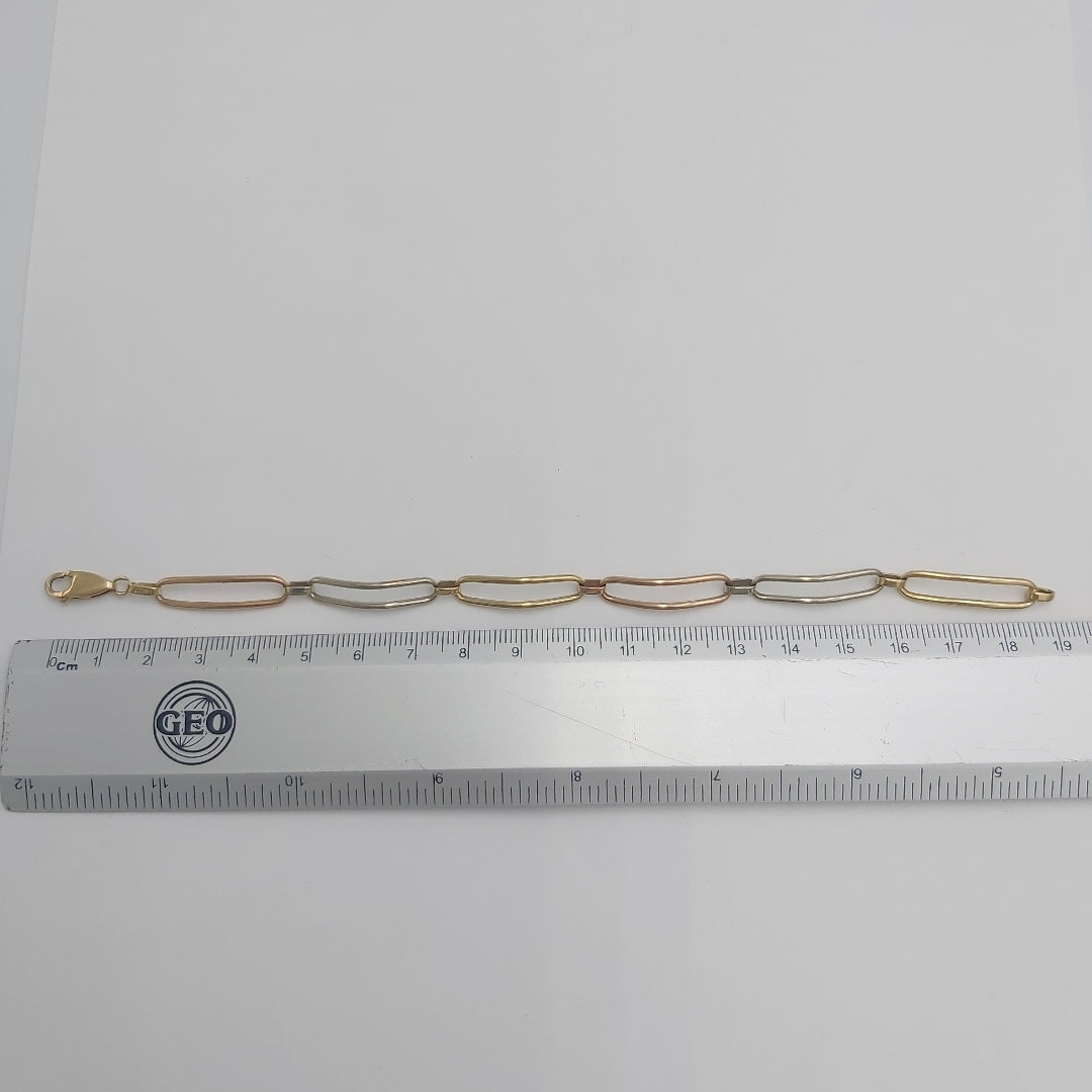 PULSERA ORO COMBINADO 14 K 6.1 GRMS (SEMINUEVO)