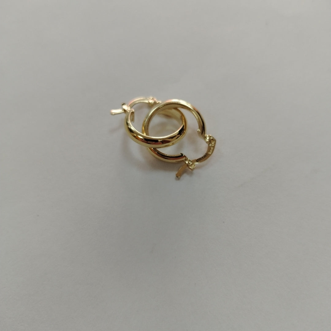 ARETES ARRACADA LISA 14K 1.7 GR (NUEVO)