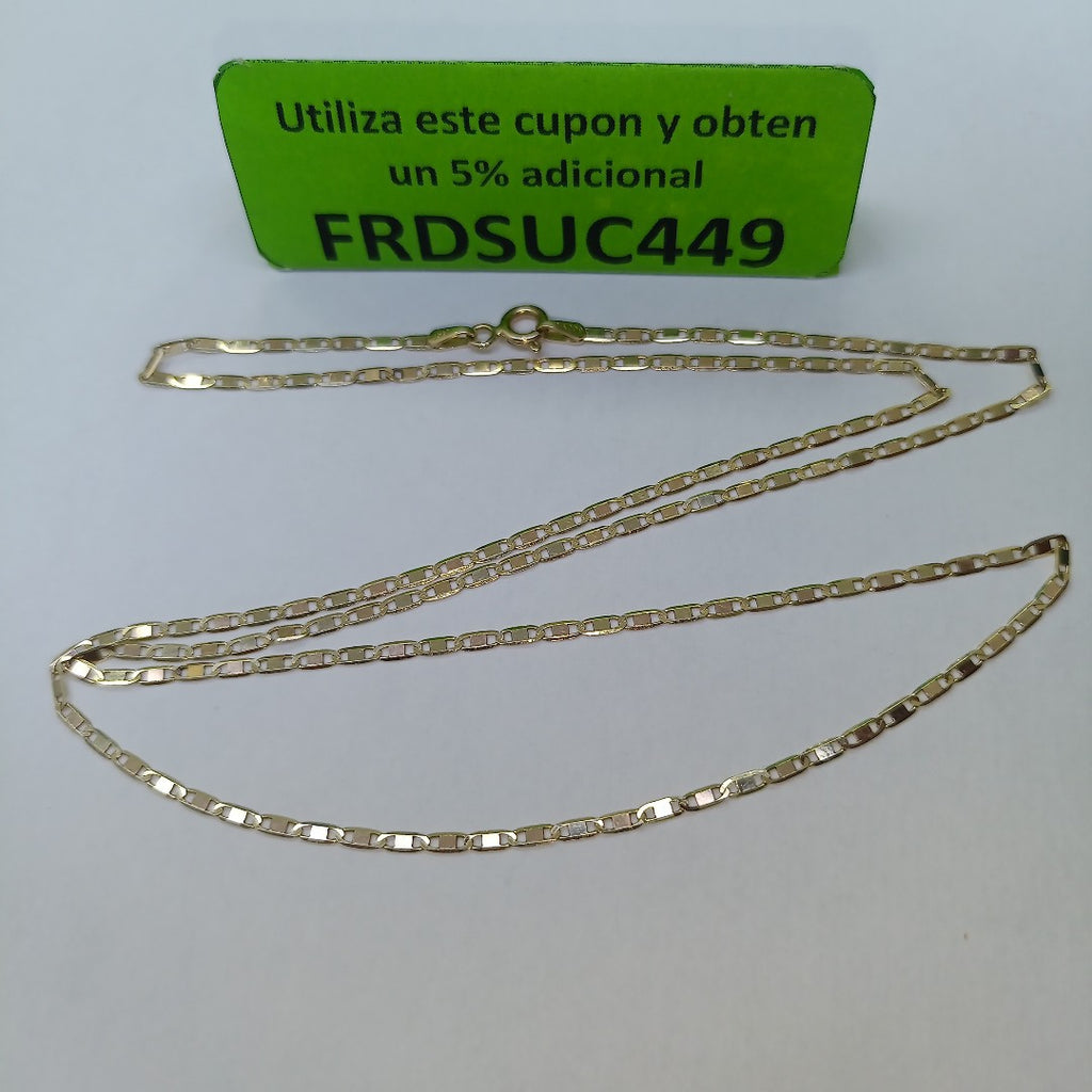 CADENA ORO, ORO COMBINADO 14 K 2.4 GRMS (SEMINUEVO)