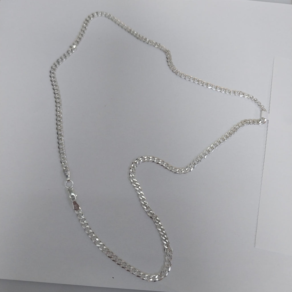 CADENA TEJIDO BARBADO PLATA .925 60 CM 14 GR (NUEVO)