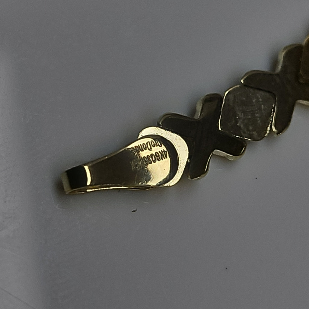 PULSERA ESPECIAL XOXO 14K 18 CM 6.1 GR (NUEVO)