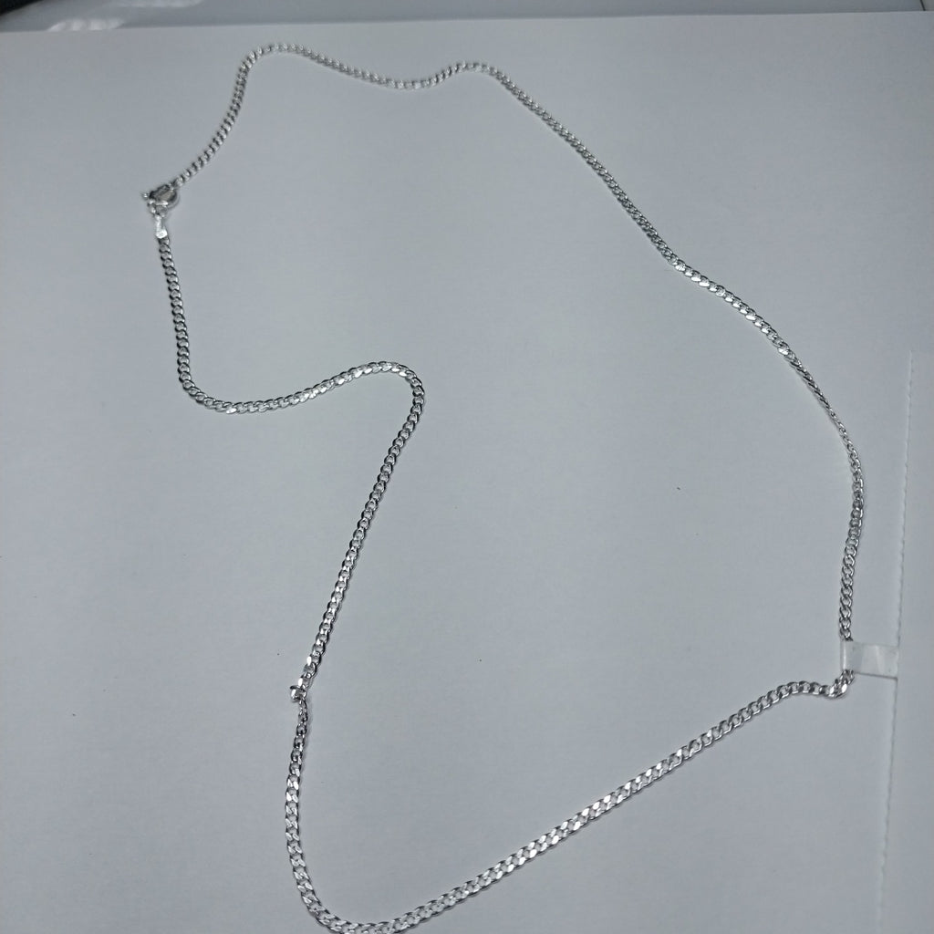 CADENA TEJIDO BARBADO PLATA .925 55 CM 4.9 GR (NUEVO)