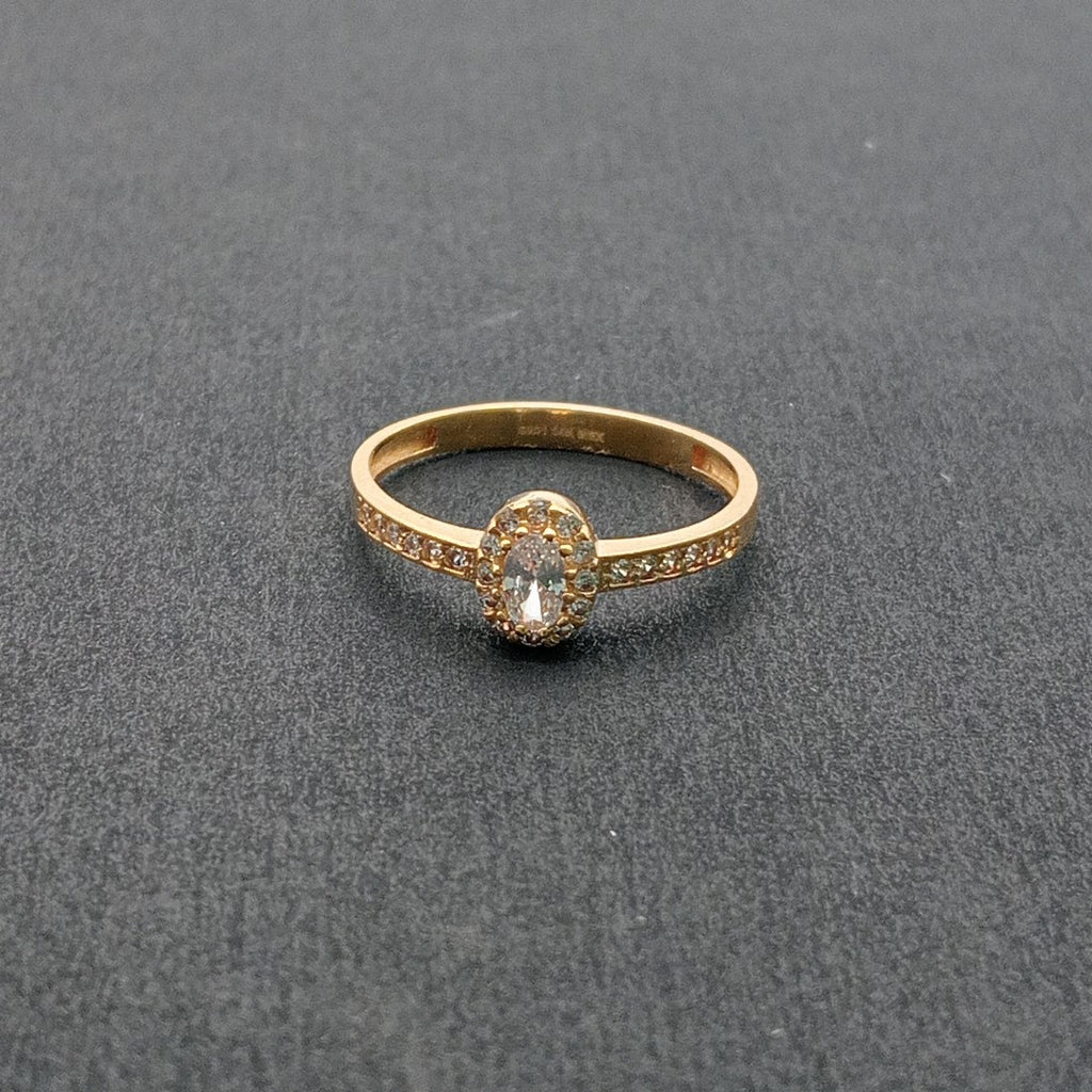 ANILLO ANILLITO C CIRCONIAS 14K 8.5 TALLA 1.8 GR (NUEVO)