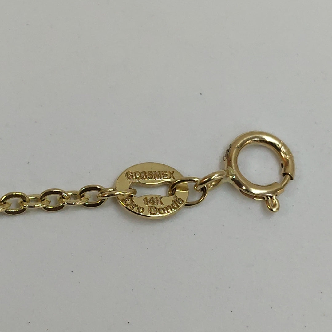 PULSERA TEJIDO ESPECIAL FIG NIÑO 14K 18 CM 1.5 GR (NUEVO)