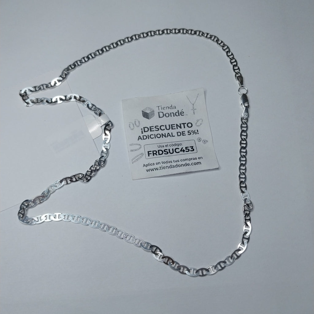 CADENA TEJIDO GUCHI PLATA .925 55 CM 12.6 GR (NUEVO)
