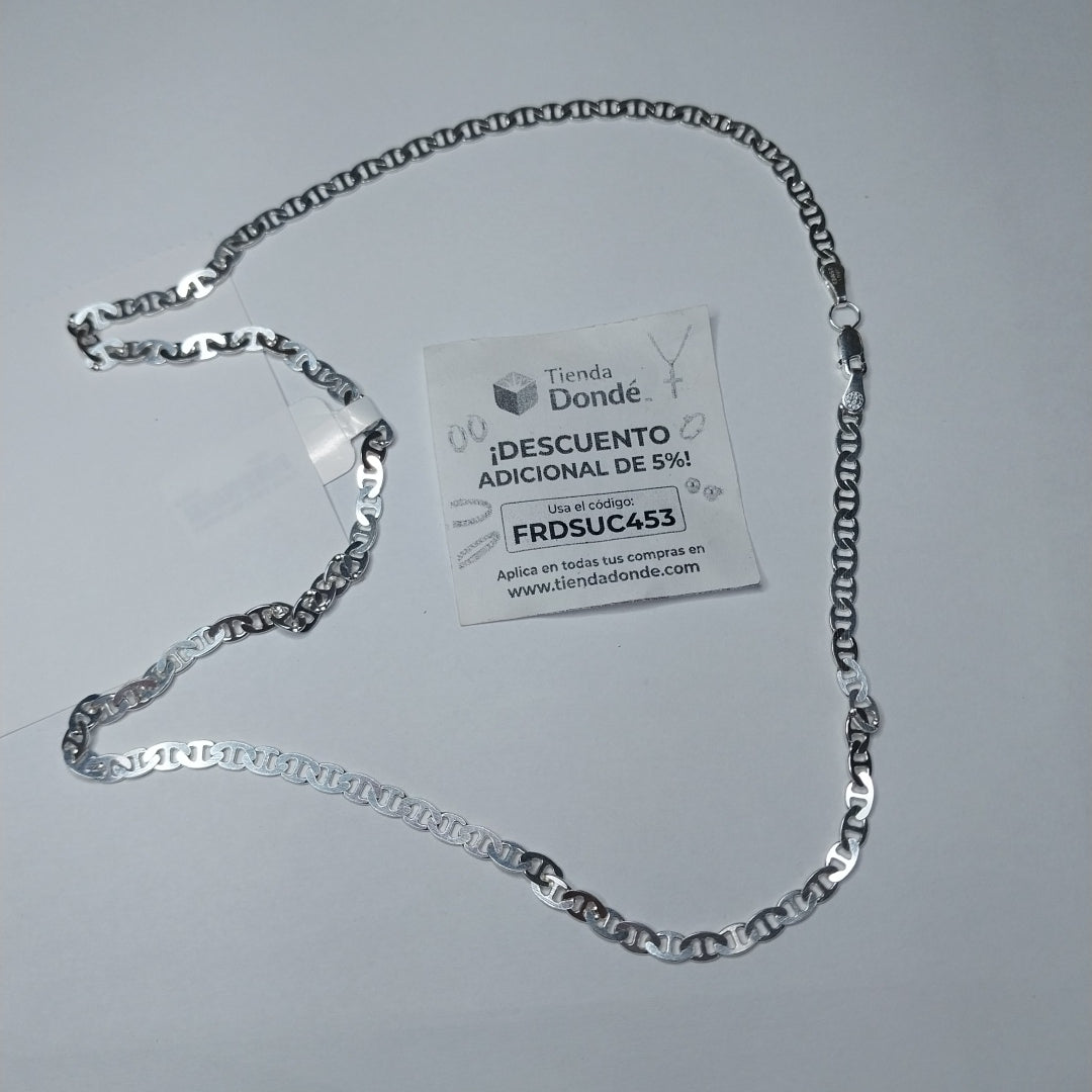 CADENA TEJIDO GUCHI PLATA .925 55 CM 12.6 GR (NUEVO)