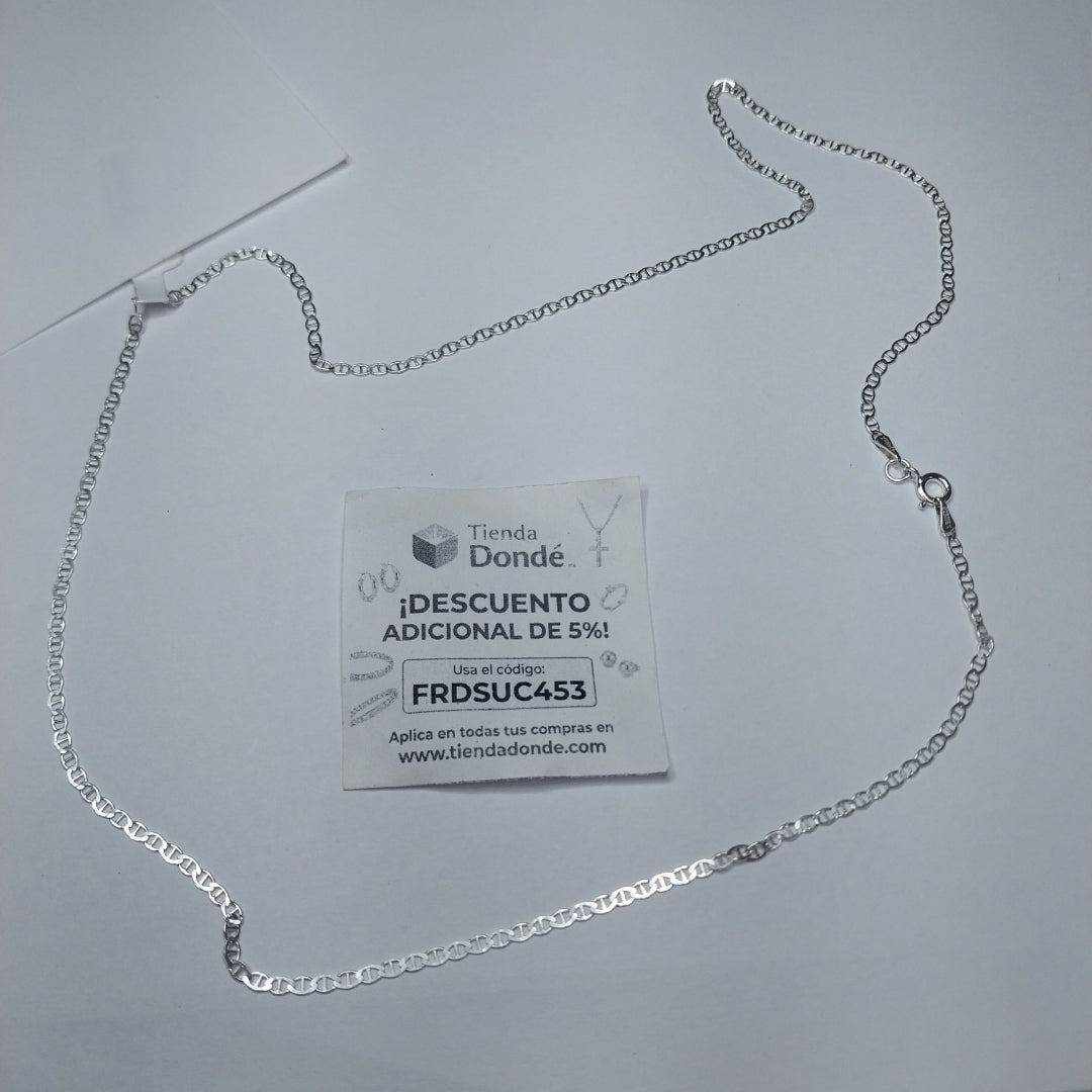 CADENA TEJIDO GUCHI PLATA .925 60 CM 3.8 GR (NUEVO)