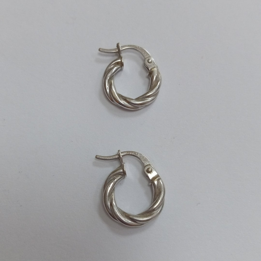 ARRACADAS PAR ORO BLANCO 10 K 1 GRMS (SEMINUEVO)