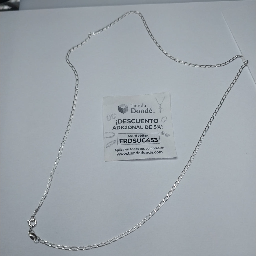 CADENA TEJIDO ESLABONES PLATA .925 55 CM 2.9 GR (NUEVO)