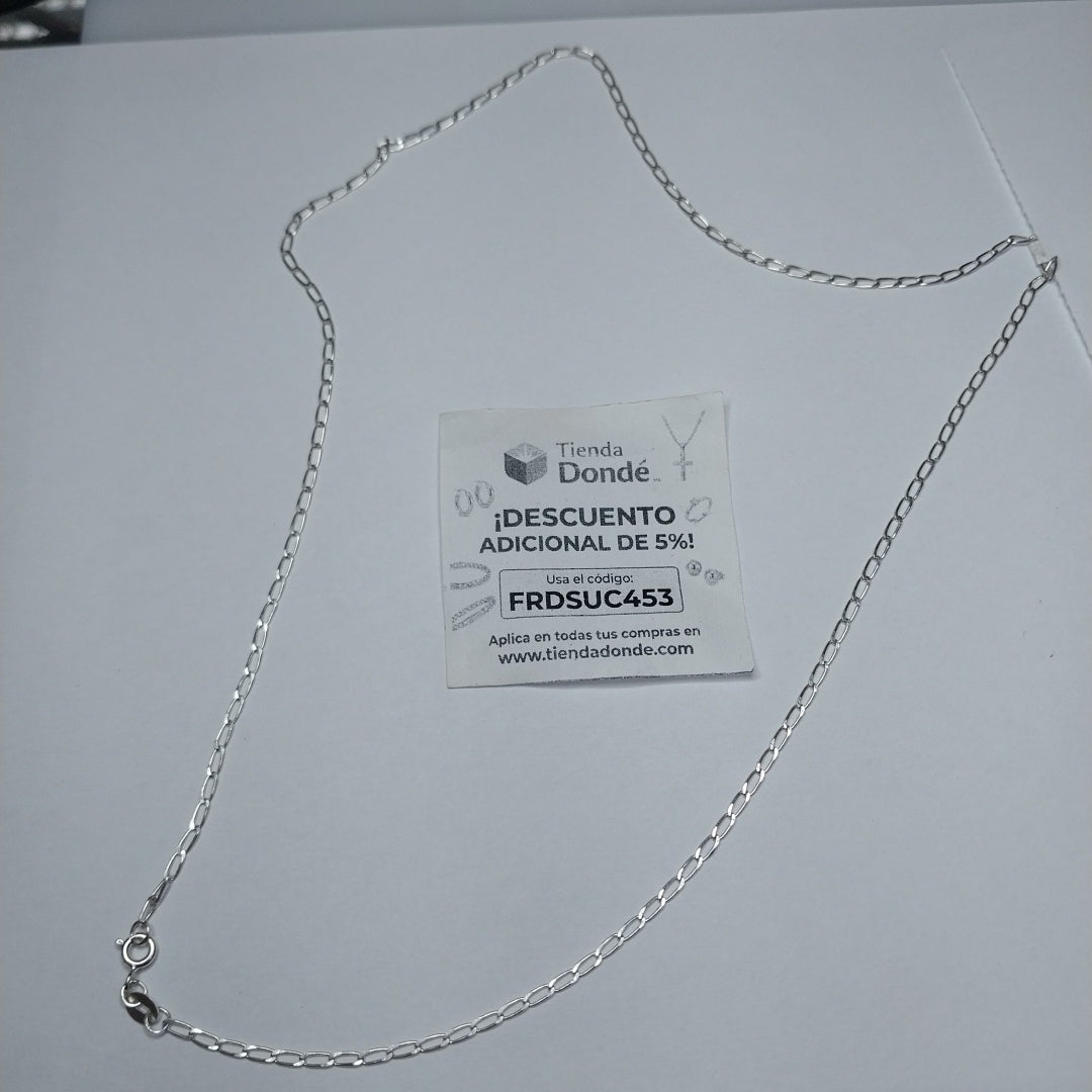 CADENA TEJIDO ESLABONES PLATA .925 55 CM 2.9 GR (NUEVO)