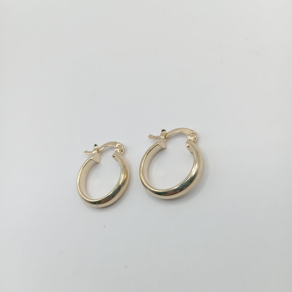ARETES ARRACADA LISA 14K 1.7 GR (NUEVO)