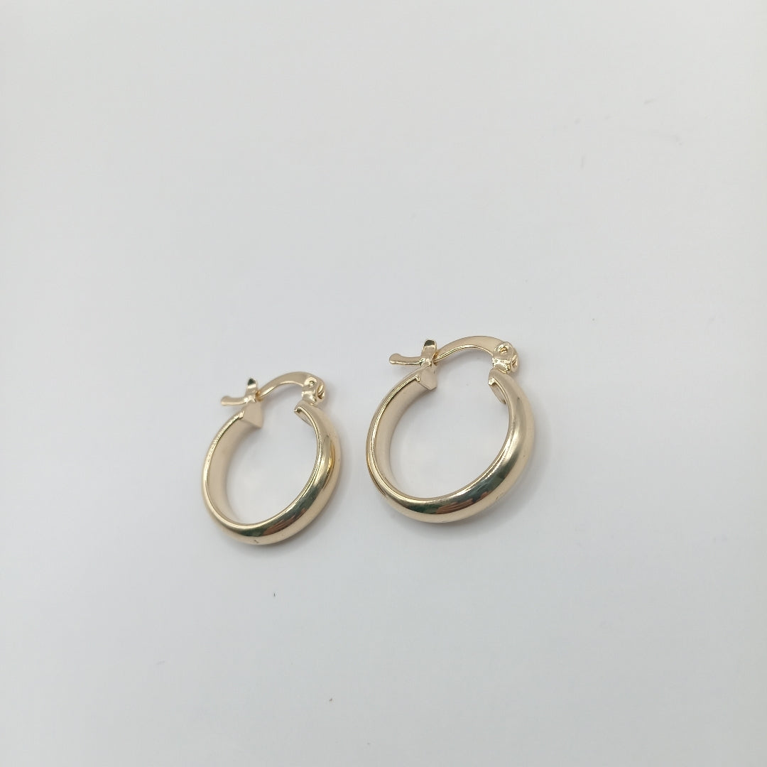 ARETES ARRACADA LISA 14K 1.7 GR (NUEVO)