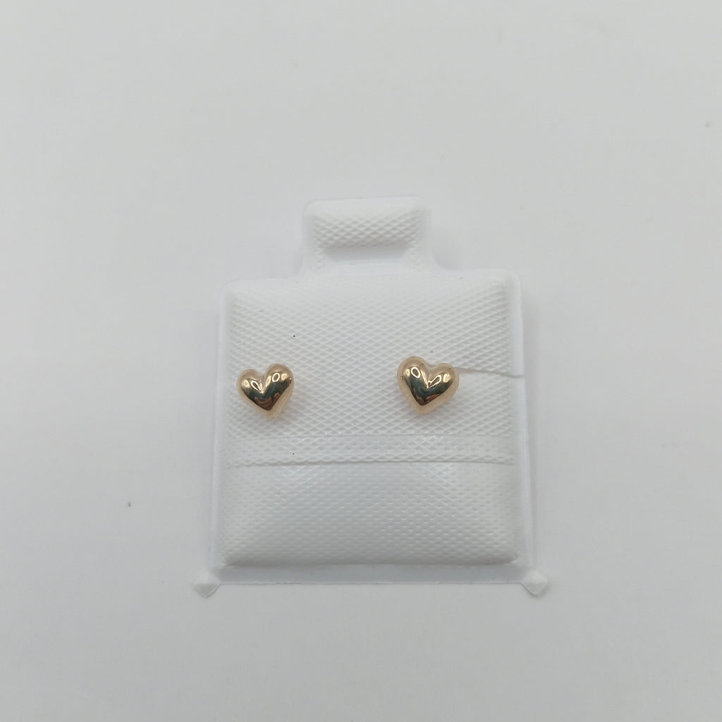 BROQUELES BROQUEL FIG CORAZON LISO 14K 0.1987 GR (NUEVO)