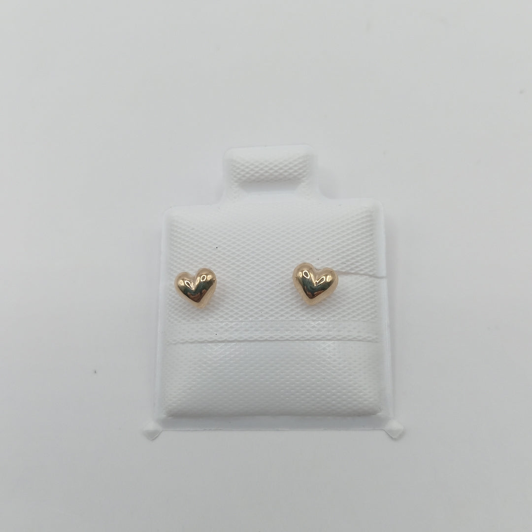 BROQUELES BROQUEL FIG CORAZON LISO 14K 0.1987 GR (NUEVO)