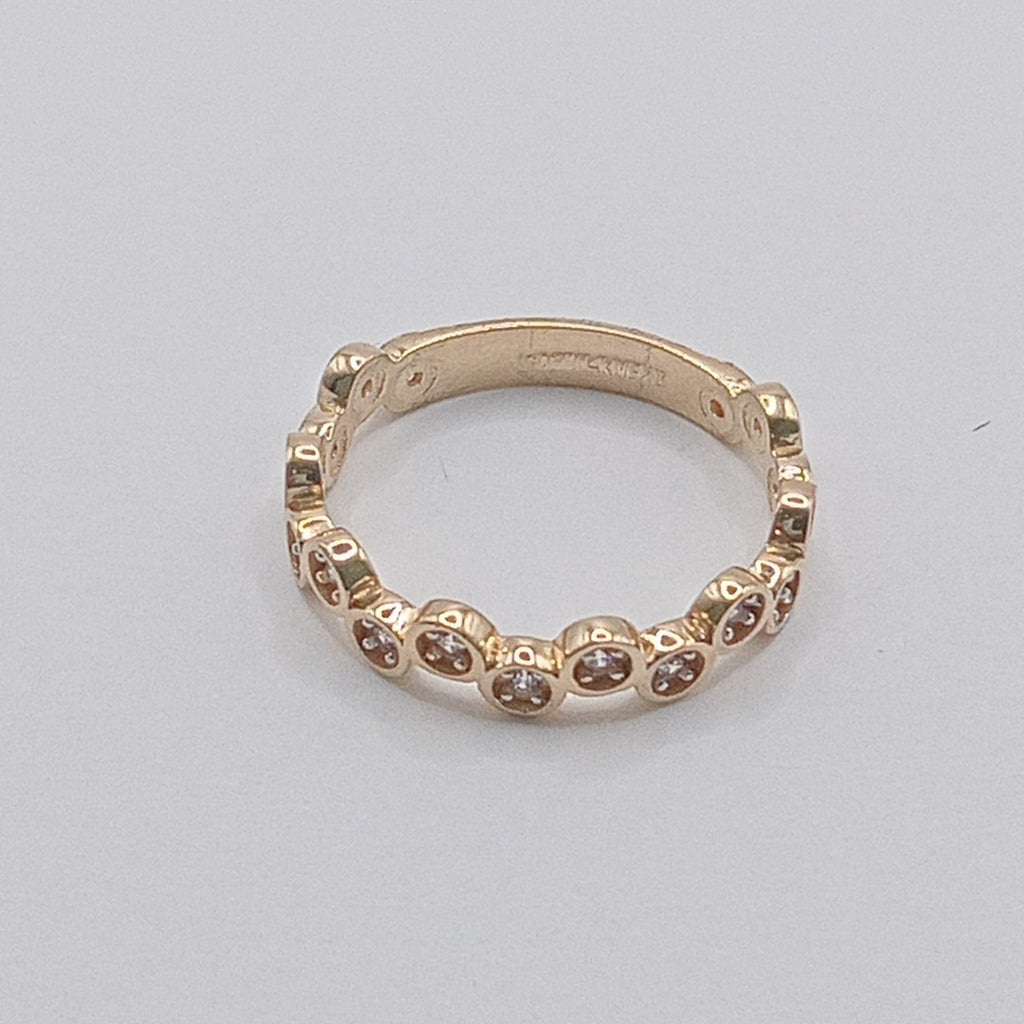 ANILLO ANILLITO C CIRCONIAS 14K 7.5 TALLA 2.3 GR (NUEVO)