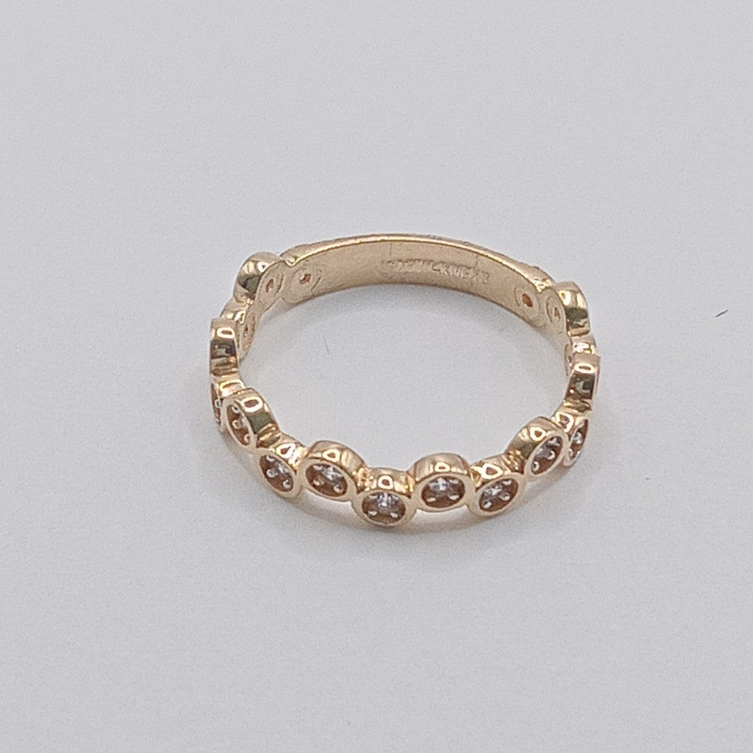 ANILLO ANILLITO C CIRCONIAS 14K 7.5 TALLA 2.3 GR (NUEVO)