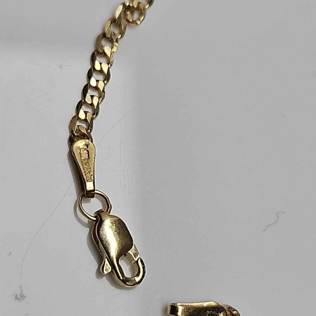 PULSERA TEJIDO BARBADA 14K 18 CM 2.1 GR (NUEVO)