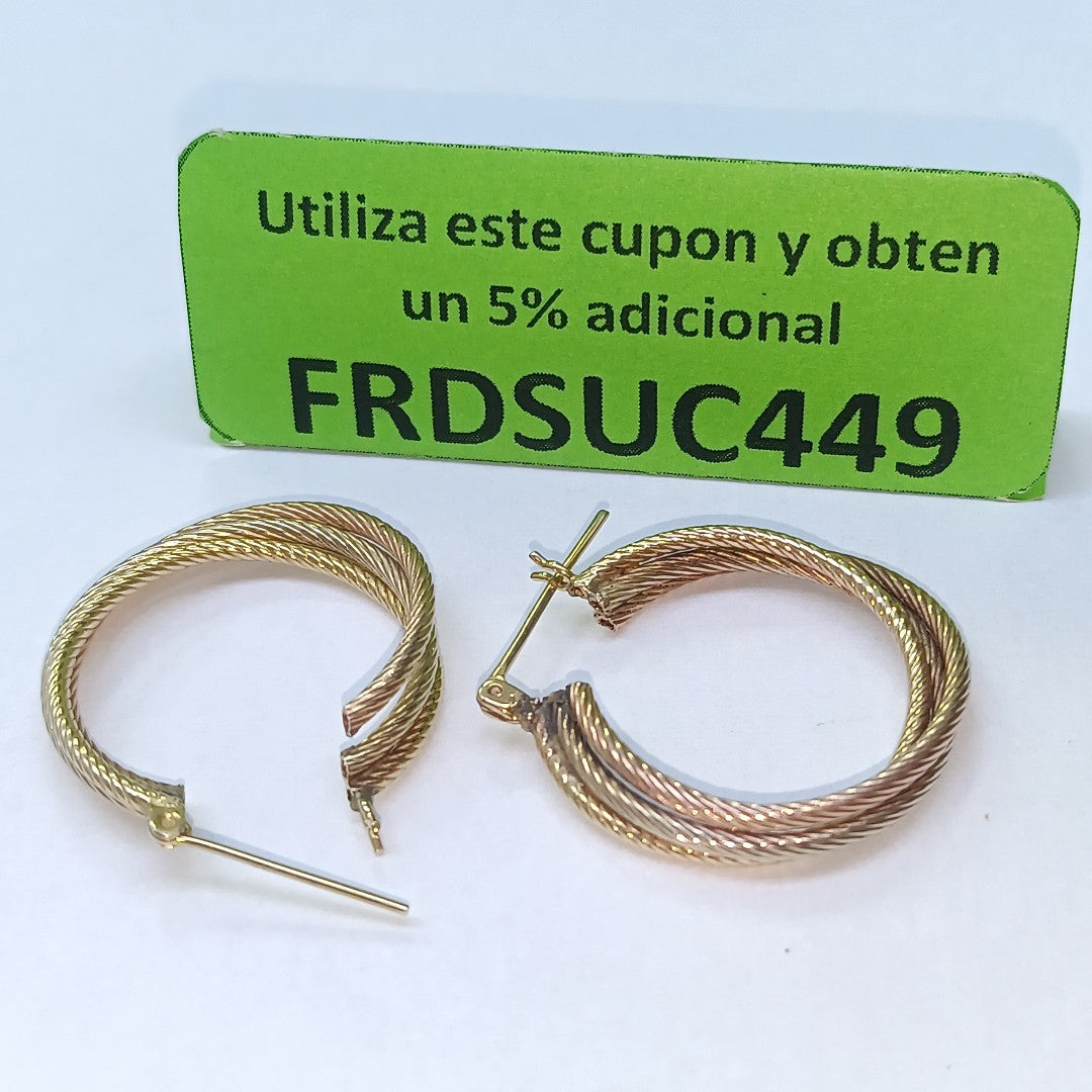 ARRACADAS PAR ORO 10 K 3,70 GRMS (SEMINUEVO)