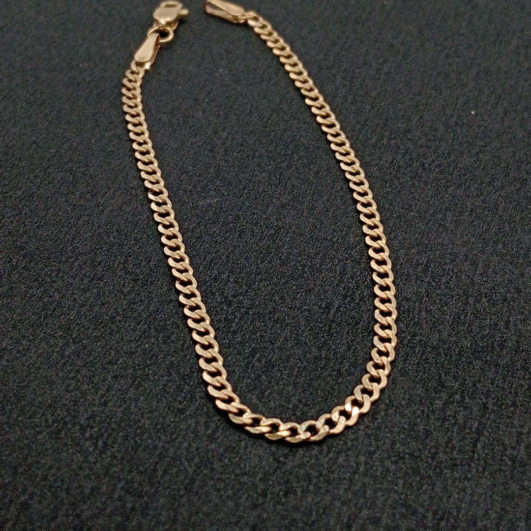 PULSERA TEJIDO BARBADA 14K 18 CM 2.1 GR (NUEVO)