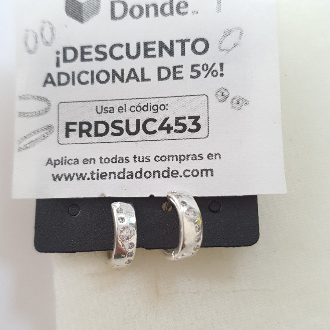 ARRACADAS C/CIRCONIAS PLATA .925 2.5 GR (NUEVO)