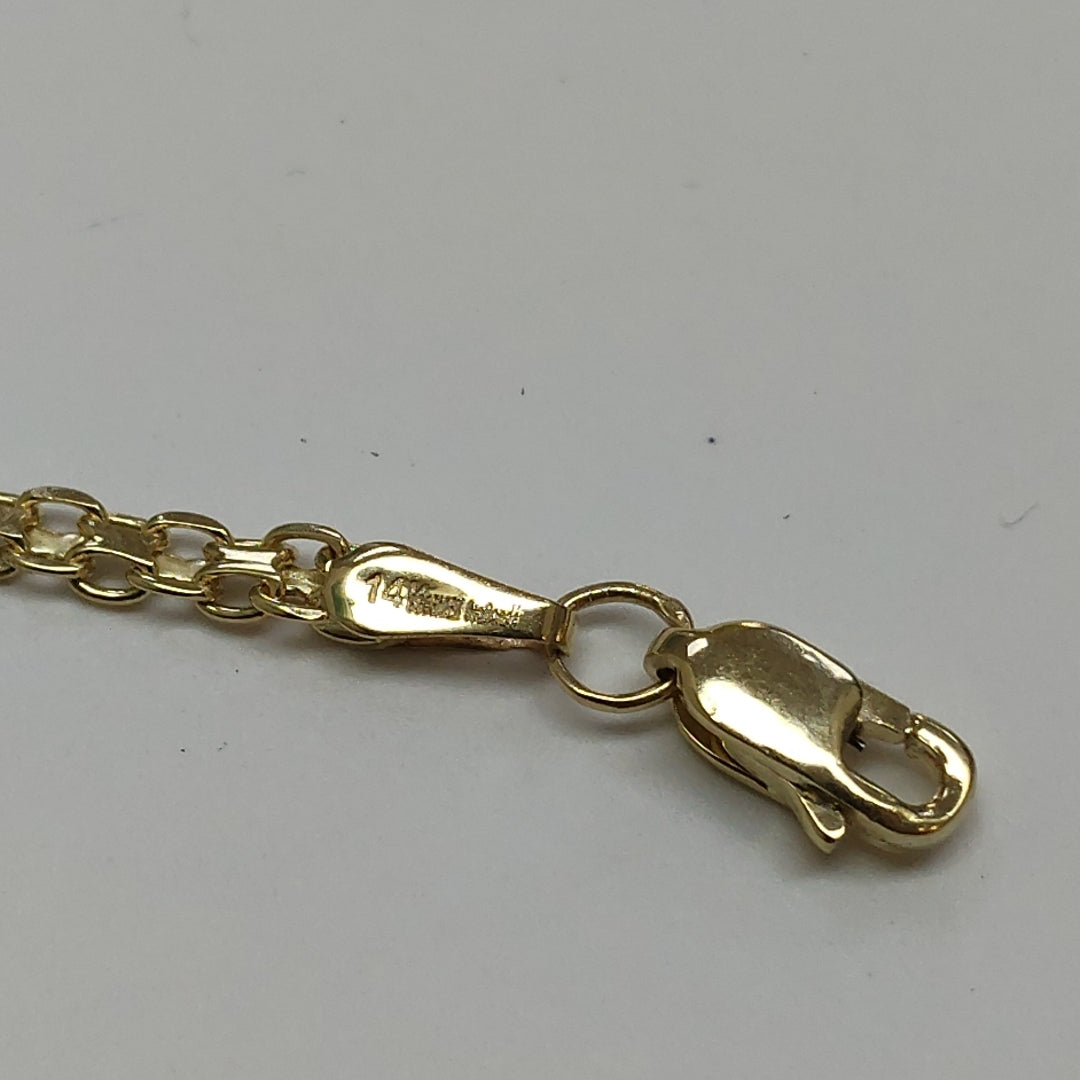 PULSERA ESPECIAL C FLORES 14K 18 CM 2.9 GR (NUEVO)