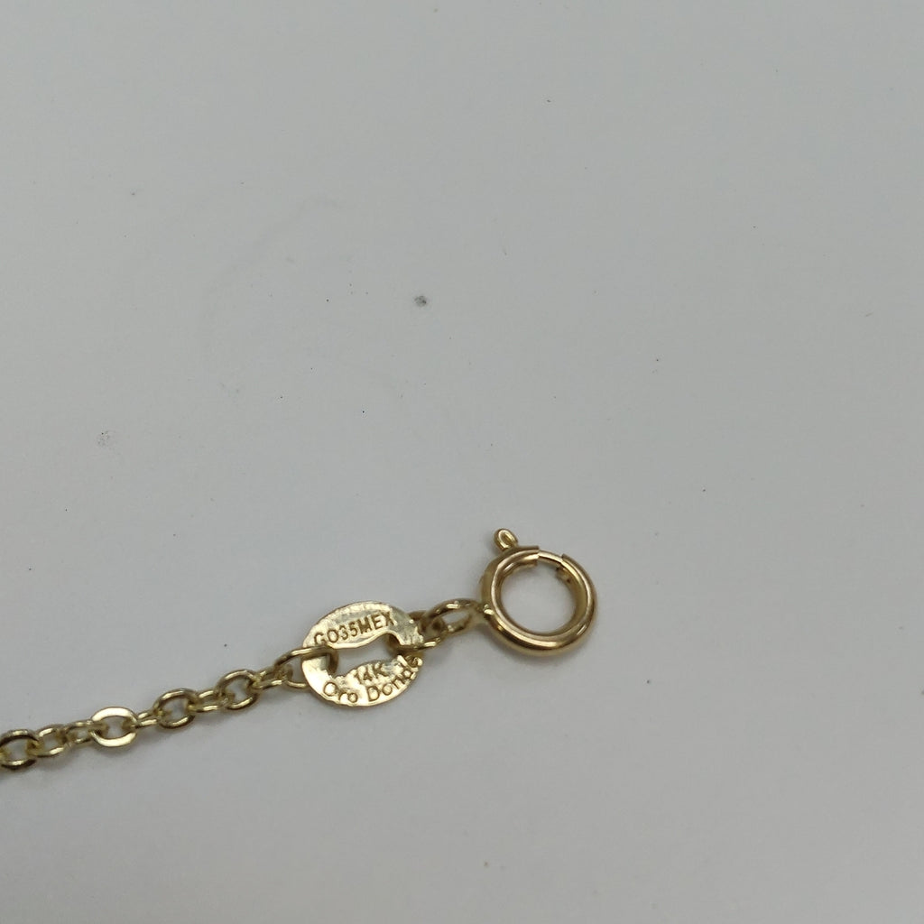 PULSERA TEJIDO ESPECIAL CON MANDALA 14K 18 CM 1.3 GR (NUEVO)