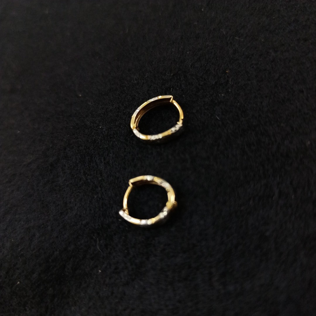 ARRACADAS PAR ORO COMBINADO 14 K 1,00 GRMS (SEMINUEVO)