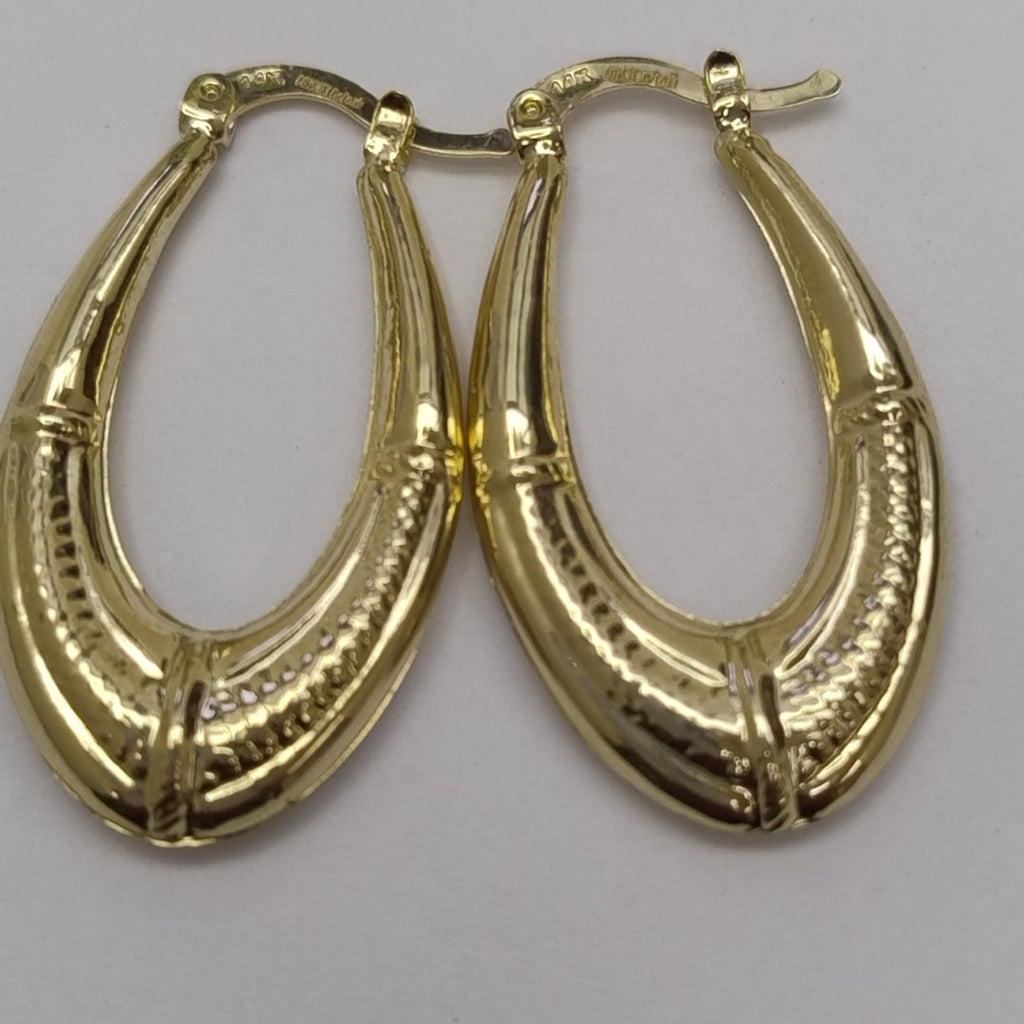 ARETES ARRACADAS ESTRIADAS 14K 2.6 GR (NUEVO)
