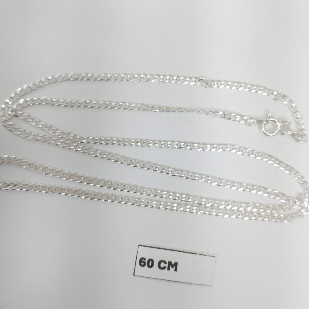 CADENA TEJIDO BARBADO PLATA .925 60 CM 5.6 GR (NUEVO)