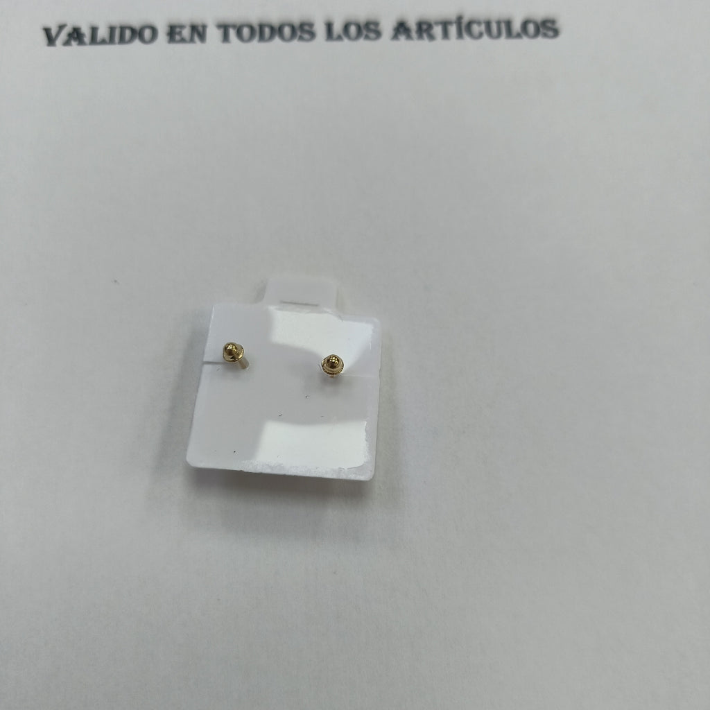 BROQUELES BROQUEL FIG HONGO 14K 0.17 GR (NUEVO)