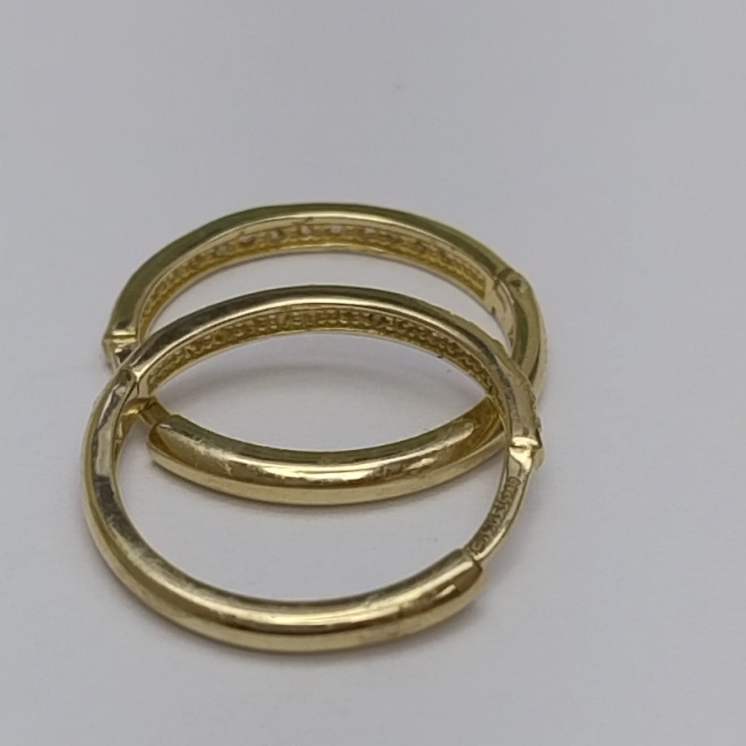 ARETES ARRACADAS C CIRCONIAS 14K 1.8 GR (NUEVO)